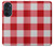 S3535 Red Gingham Case Cover Custodia per Motorola Edge 30 Pro