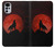 S2955 Wolf Howling Red Moon Case Cover Custodia per Motorola Moto G22