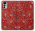 S3354 Red Classic Bandana Case Cover Custodia per Motorola Moto G22