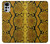 S3365 Yellow Python Skin Graphic Print Case Cover Custodia per Motorola Moto G22