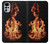 S3379 Fire Frame Case Cover Custodia per Motorola Moto G22