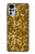 S3388 Gold Glitter Graphic Print Case Cover Custodia per Motorola Moto G22