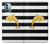 S2882 Black and White Striped Gold Dolphin Case Cover Custodia per Nokia G11, G21