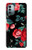 S3112 Rose Floral Pattern Black Case Cover Custodia per Nokia G11, G21