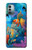 S3227 Underwater World Cartoon Case Cover Custodia per Nokia G11, G21