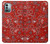 S3354 Red Classic Bandana Case Cover Custodia per Nokia G11, G21