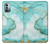S3399 Green Marble Graphic Print Case Cover Custodia per Nokia G11, G21