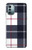 S3452 Plaid Fabric Pattern Case Cover Custodia per Nokia G11, G21