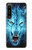 S0752 Blue Fire Grim Wolf Case Cover Custodia per Sony Xperia 1 IV S0752 Blue Fire Grim Wolf Case Cover Custodia per Sony Xperia 1 IV
