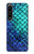 S3047 Green Mermaid Fish Scale Case Cover Custodia per Sony Xperia 1 IV