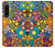 S3281 Colorful Hippie Flowers Pattern Case Cover Custodia per Sony Xperia 1 IV