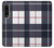 S3452 Plaid Fabric Pattern Case Cover Custodia per Sony Xperia 1 IV