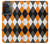 S3421 Black Orange White Argyle Plaid Case Cover Custodia per OnePlus 10R