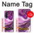 S3896 Purple Marble Gold Streaks Case Cover Custodia per Samsung Galaxy Z Fold 3 5G