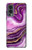 S3896 Purple Marble Gold Streaks Case Cover Custodia per OnePlus Nord 2 5G