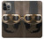 S2645 Vintage Brown Goggles Motorcycle Helmet Case Cover Custodia per iPhone 14 Pro