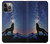 S3555 Wolf Howling Million Star Case Cover Custodia per iPhone 14 Pro Max