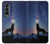S3555 Wolf Howling Million Star Case Cover Custodia per Samsung Galaxy Z Fold 4