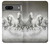 S0933 White Horses Case Cover Custodia per Google Pixel 7