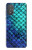 S3047 Green Mermaid Fish Scale Case Cover Custodia per Motorola Moto G Power 2022, G Play 2023