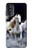 S0246 White Horse Case Cover Custodia per Motorola Moto G52, G82 5G