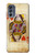 S2833 Poker Card Queen Hearts Case Cover Custodia per Motorola Moto G62 5G