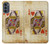 S2833 Poker Card Queen Hearts Case Cover Custodia per Motorola Moto G62 5G