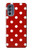 S2951 Red Polka Dots Case Cover Custodia per Motorola Moto G62 5G