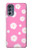 S3500 Pink Floral Pattern Case Cover Custodia per Motorola Moto G62 5G