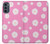 S3500 Pink Floral Pattern Case Cover Custodia per Motorola Moto G62 5G