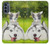 S3795 Kitten Cat Playful Siberian Husky Dog Paint Case Cover Custodia per Motorola Moto G62 5G