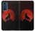 S2955 Wolf Howling Red Moon Case Cover Custodia per Motorola Edge 30