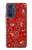 S3354 Red Classic Bandana Case Cover Custodia per Motorola Edge 30