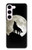 S1981 Wolf Howling at The Moon Case Cover Custodia per Samsung Galaxy S23
