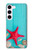 S3428 Aqua Wood Starfish Shell Case Cover Custodia per Samsung Galaxy S23