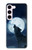 S3693 Grim White Wolf Full Moon Case Cover Custodia per Samsung Galaxy S23