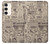 S3819 Retro Vintage Paper Case Cover Custodia per Samsung Galaxy S23 Plus