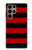 S2638 Black and Red Striped Case Cover Custodia per Samsung Galaxy S23 Ultra
