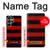 S2638 Black and Red Striped Case Cover Custodia per Samsung Galaxy S23 Ultra