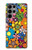 S3281 Colorful Hippie Flowers Pattern Case Cover Custodia per Samsung Galaxy S23 Ultra