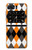 S3421 Black Orange White Argyle Plaid Case Cover Custodia per Motorola Moto Razr 2022