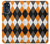 S3421 Black Orange White Argyle Plaid Case Cover Custodia per Motorola Moto G 5G (2023)