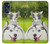 S3795 Kitten Cat Playful Siberian Husky Dog Paint Case Cover Custodia per Motorola Moto G 5G (2023)