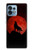 S2955 Wolf Howling Red Moon Case Cover Custodia per Motorola Edge+ (2023), X40, X40 Pro, Edge 40 Pro