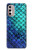 S3047 Green Mermaid Fish Scale Case Cover Custodia per Motorola Moto G Stylus 4G (2022)