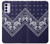 S3357 Navy Blue Bandana Pattern Case Cover Custodia per Motorola Moto G42