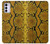 S3365 Yellow Python Skin Graphic Print Case Cover Custodia per Motorola Moto G42