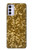 S3388 Gold Glitter Graphic Print Case Cover Custodia per Motorola Moto G42