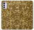 S3388 Gold Glitter Graphic Print Case Cover Custodia per Motorola Moto G42