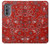 S3354 Red Classic Bandana Case Cover Custodia per Motorola Edge (2022)